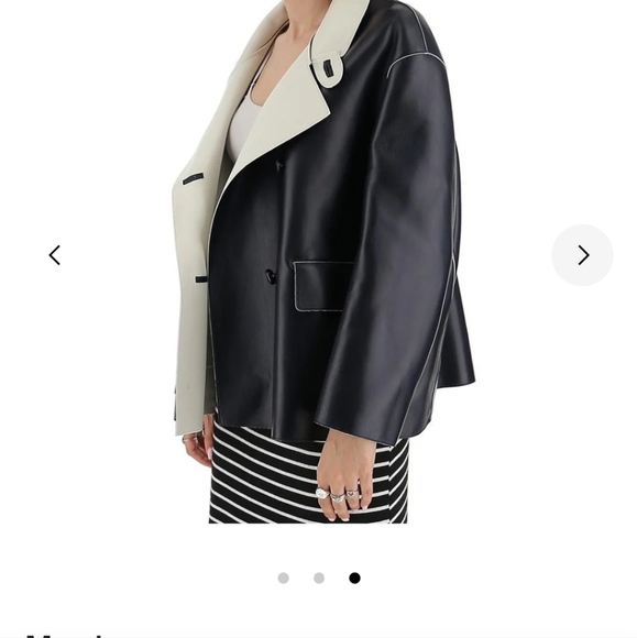 Marni Double Breasted Black Lamb Leather Jacket Size 40 - Picture 11 of 13